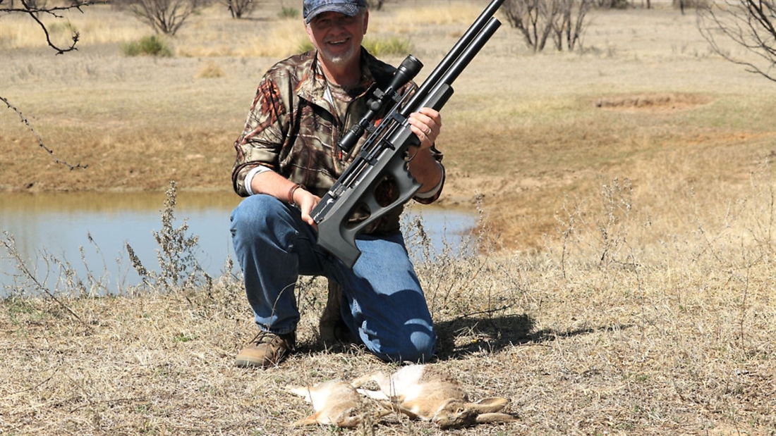 Hunting rabbits in the Texas desert