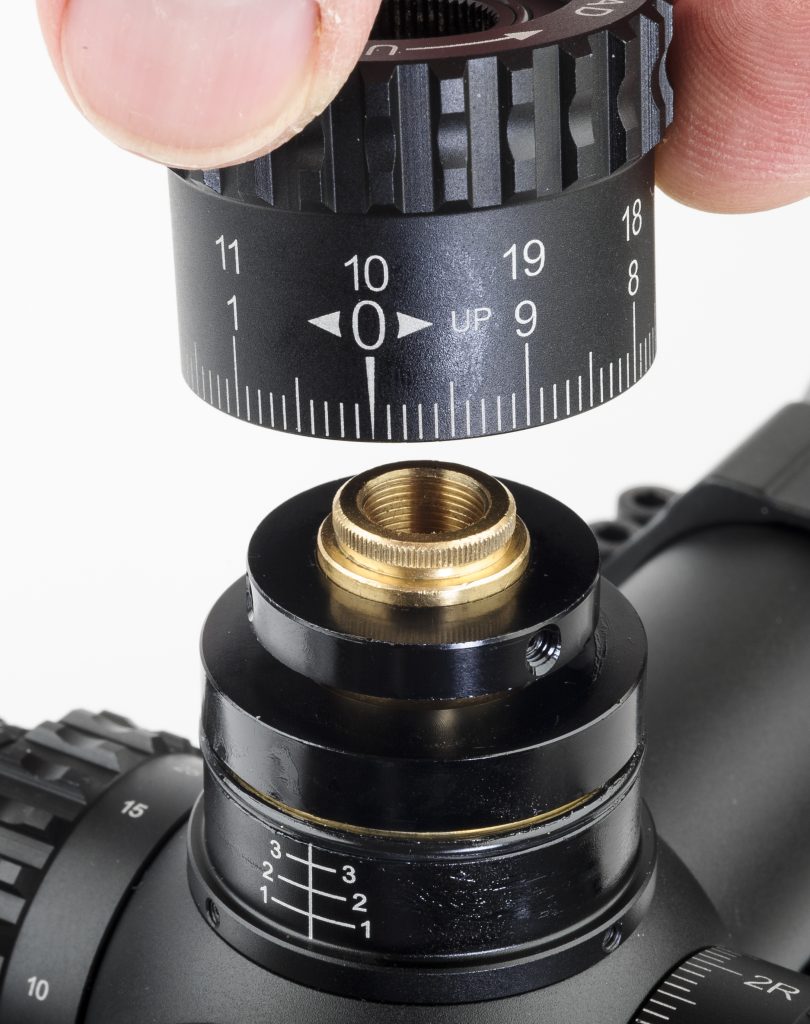PAO scope turret exposed