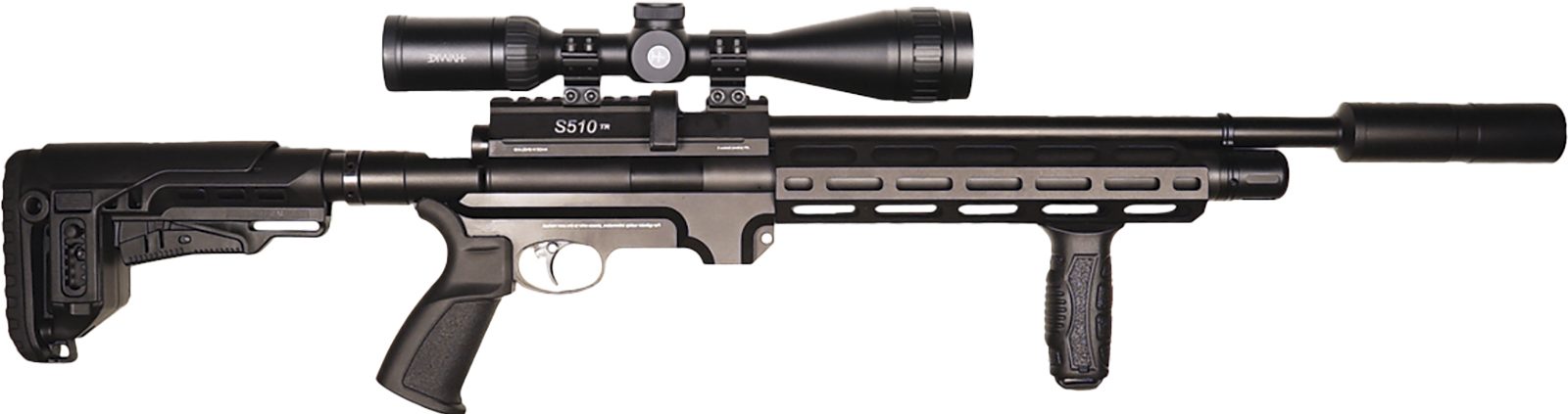 Air Arms S510 Tactical PCP air rifle with Magpul stock and scope