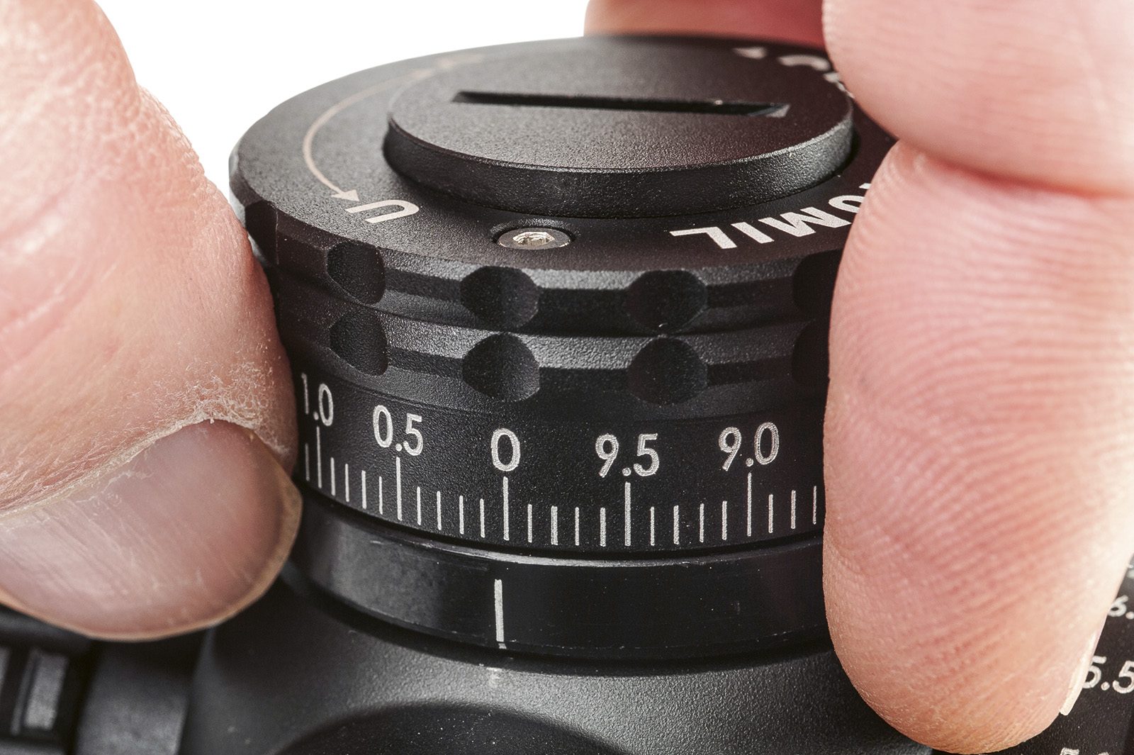 Konus Fearless Zero-Stop vernier being set back to the zero mark
