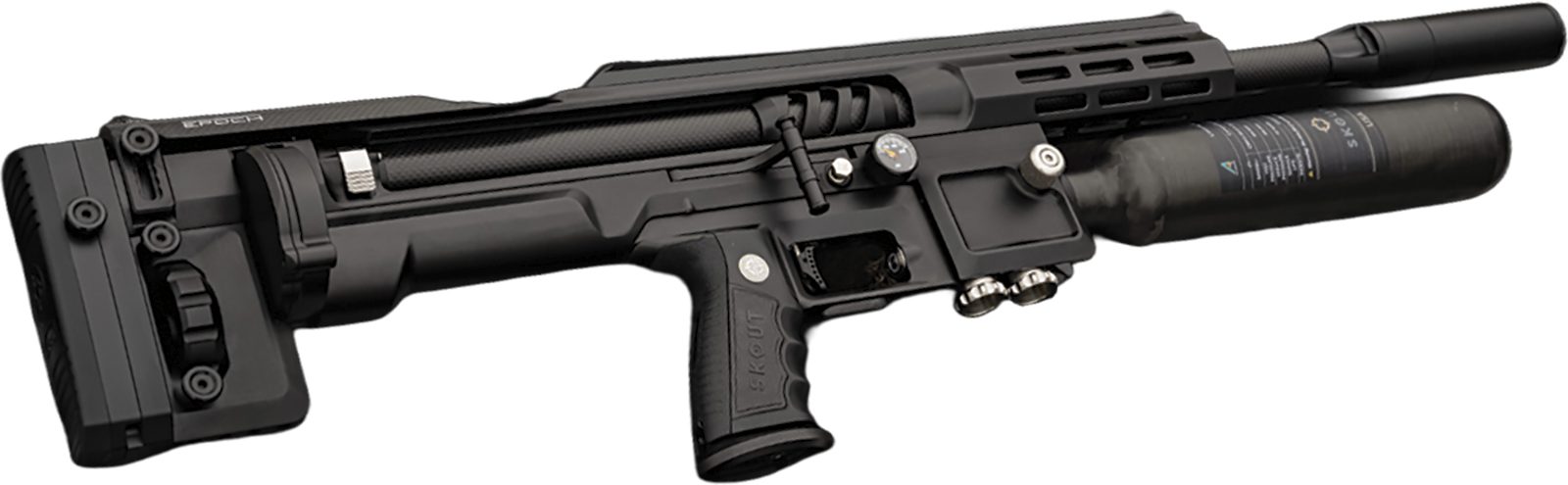 Skout Epoch electronic PCP air rifle with side-lever and silencer